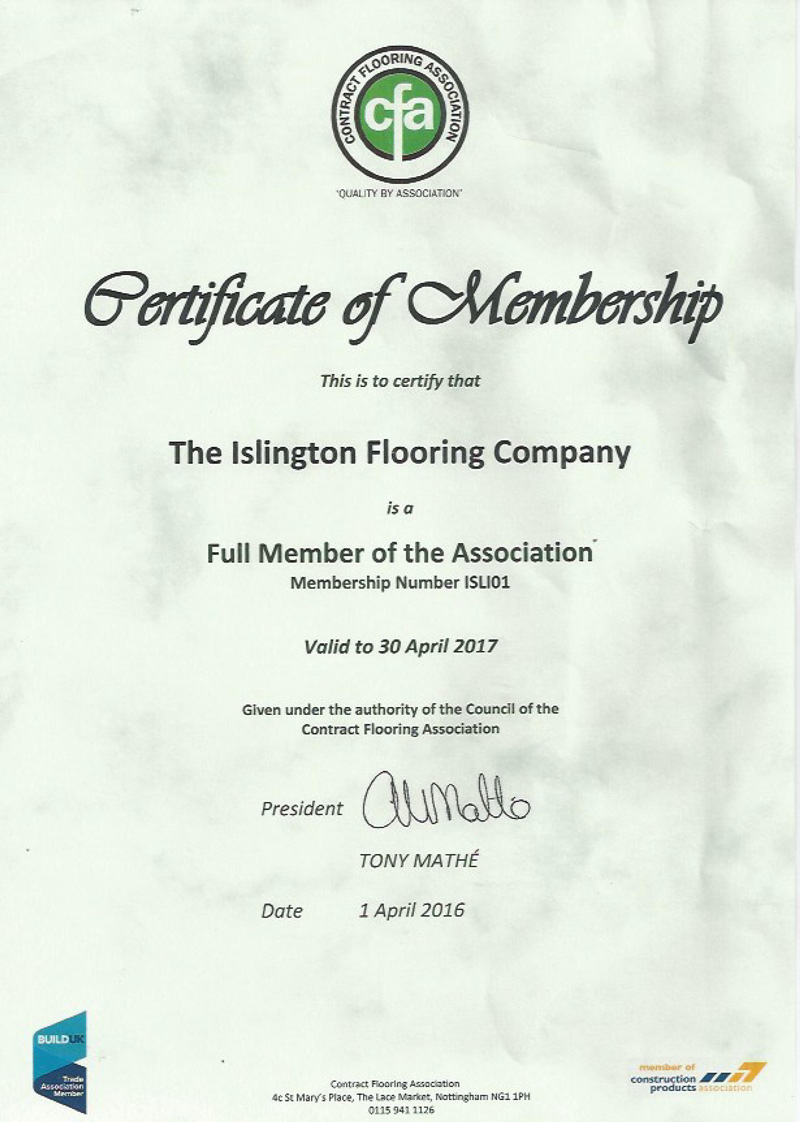 CFA certificate