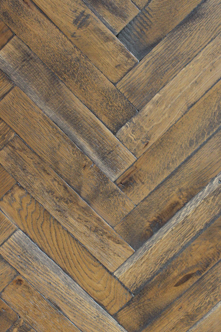 Rover's Flooring - Special Design Floors - Distressed refinished blocks detailed