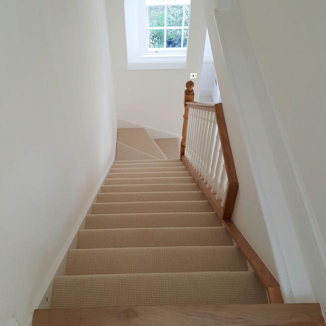 portfolio carpets white stairs silver stairrods 10