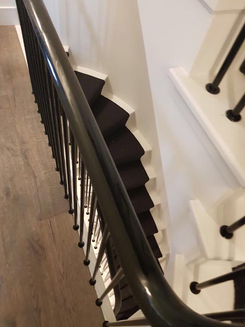 portfolio carpets black stair runner with black binding 03