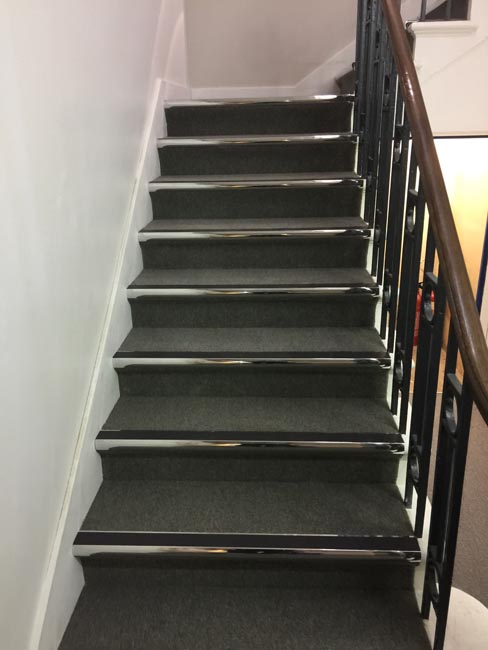 portfolio commercial carpet tile stairs with nosings 03
