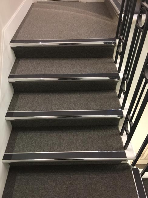 portfolio commercial carpet tile stairs with nosings 04