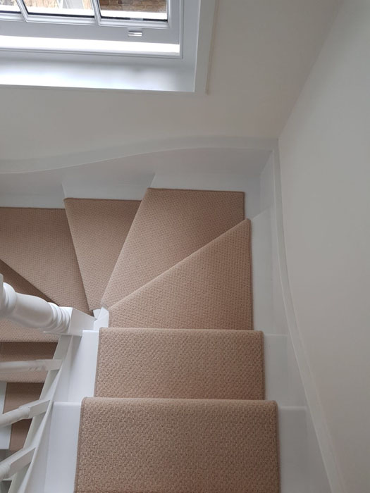 portfolio beige stair carpet runner installation 04