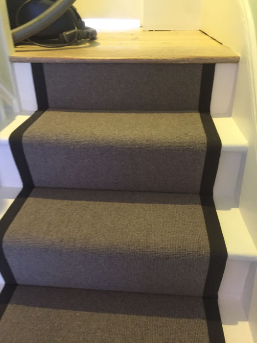 portfolio grey stair runner with black border 130917 02