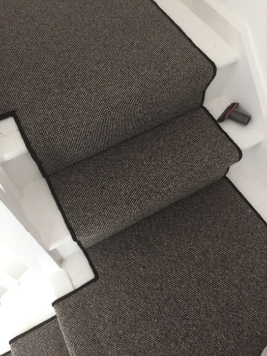 portfolio grey stair runner with black whipping 10