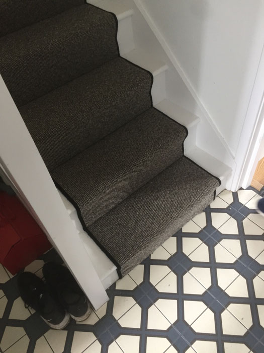 portfolio grey stair runner with black whipping 12