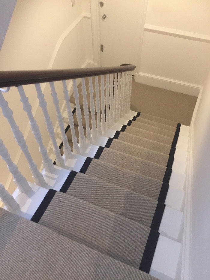 PORTFOLIO - LIGHTER CARPET ON STAIRS WITH BLACK BINDING (10)