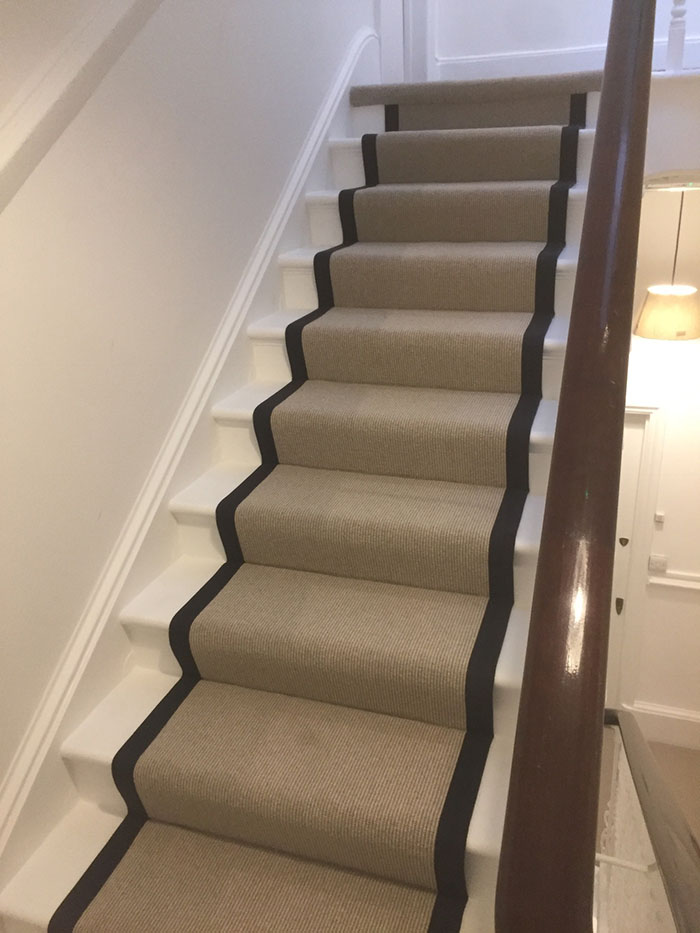PORTFOLIO - LIGHTER CARPET ON STAIRS WITH BLACK BINDING (14)