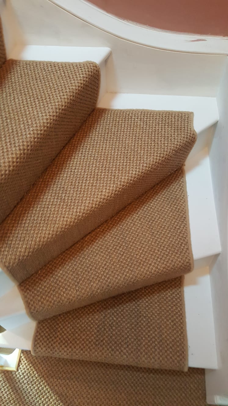 portfolio Sisal Carpet Installation To Stairs in Westminster (1)