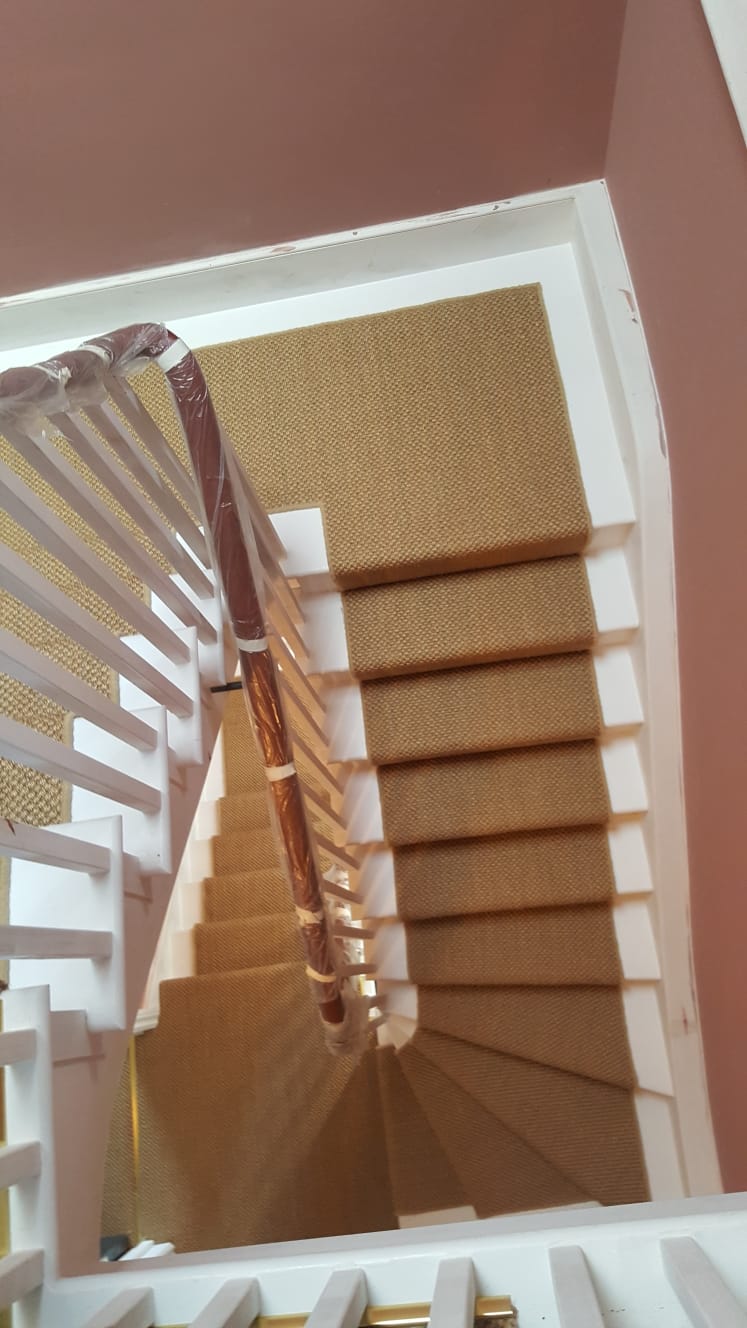 portfolio Sisal Carpet Installation To Stairs in Westminster (7)