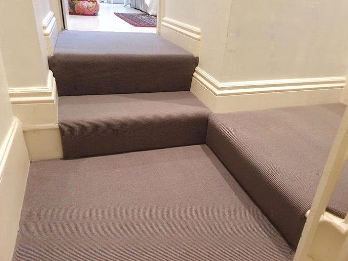 Alternative Flooring Wool Iconic Boucle Davis carpet installed in Barnes