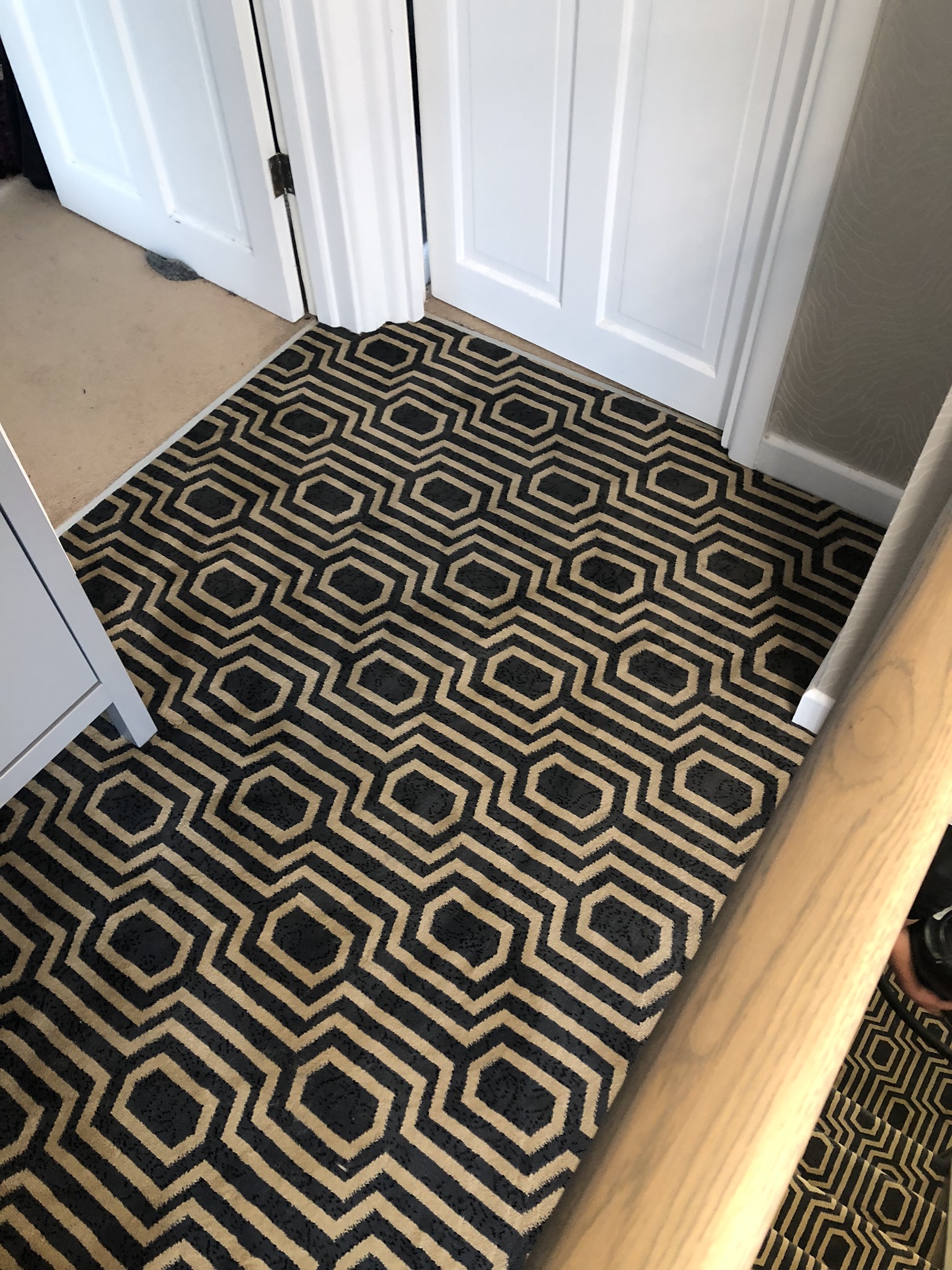 Black Axminster carpet installed in Acton 7