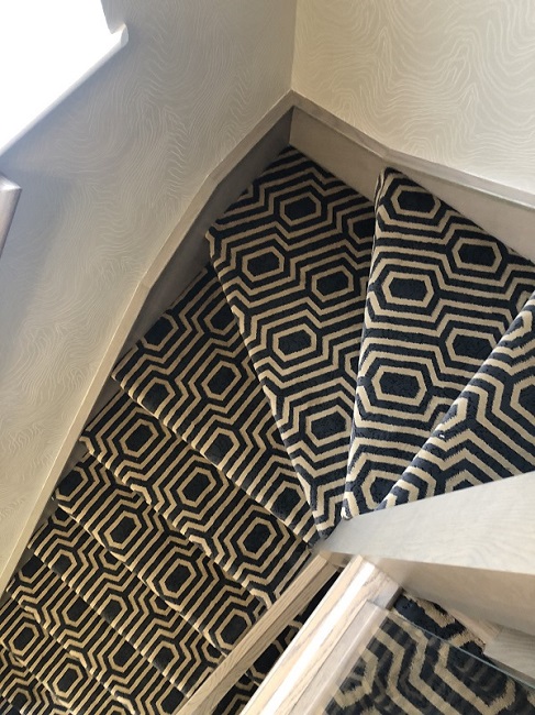 Black Axminster carpet installed in Acton