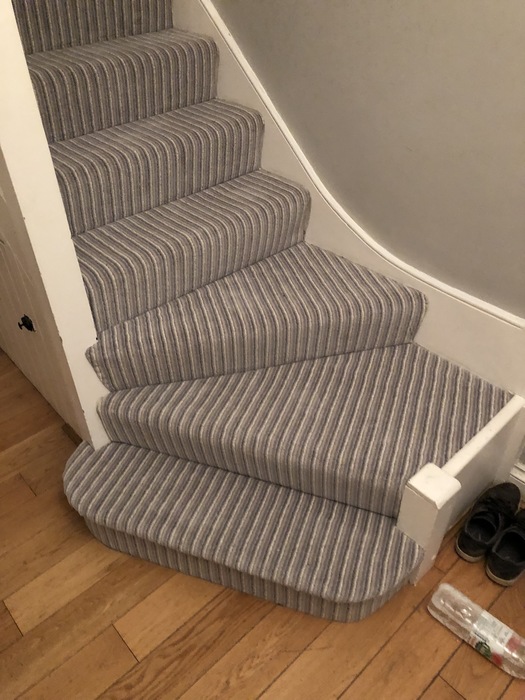 Adam Carpets Striped Carpet Installed in Battersea 3