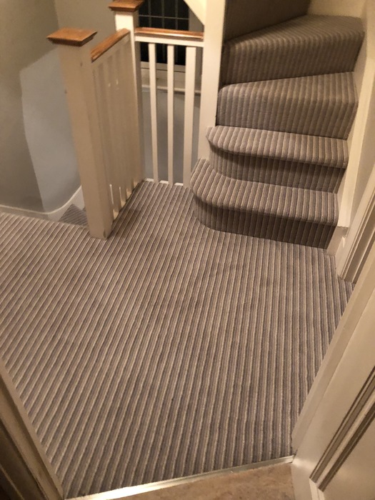Adam Carpets Striped Carpet Installed in Battersea 4