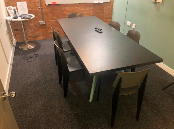 Cavalio Authentic Rustic Oak Vinyl Tiles & Marlings Carpet Tiles in Berkeley Eco-Ebony colour 2