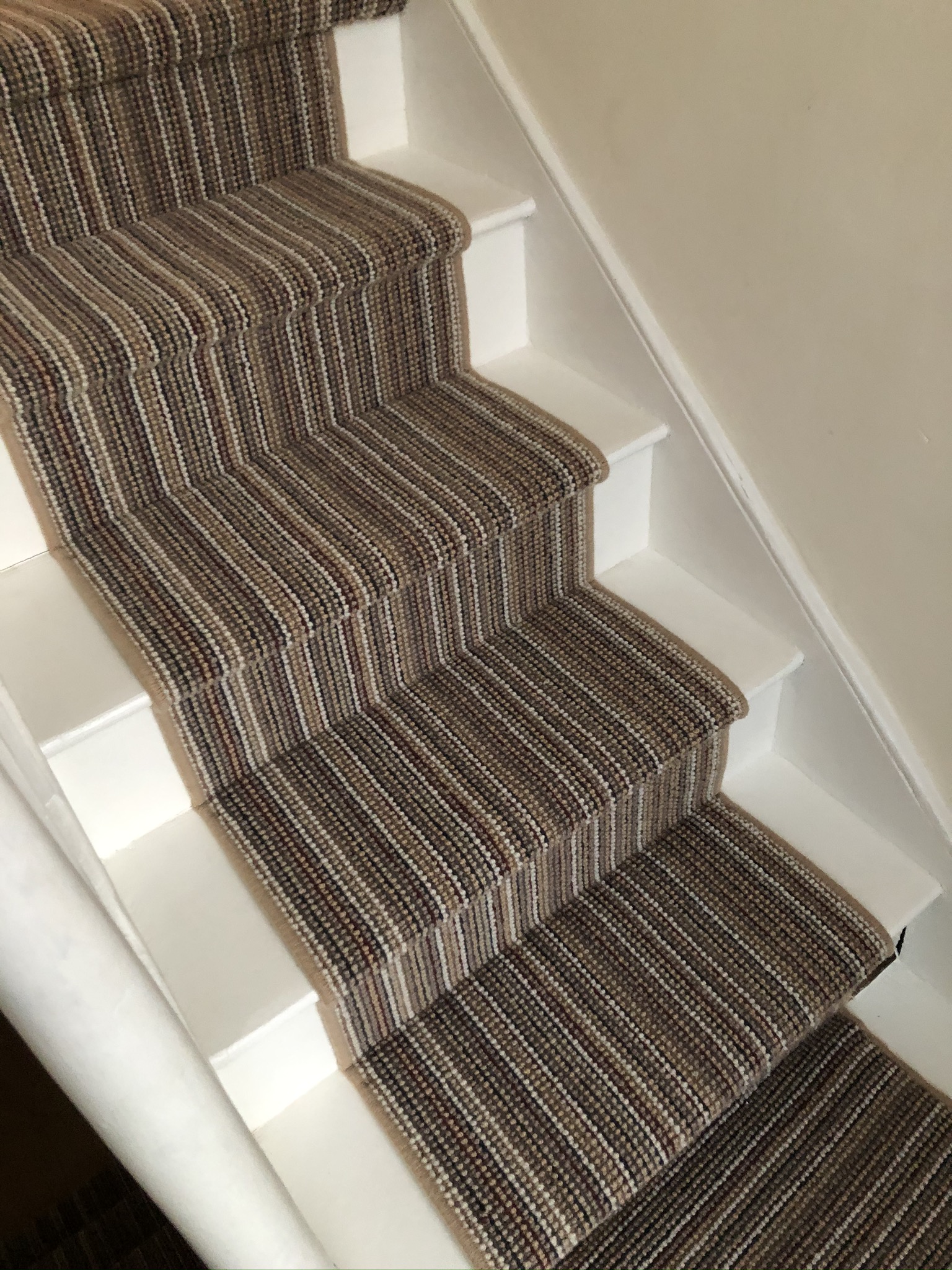 Multicolour Stripe Carpet Installation in Islington 1
