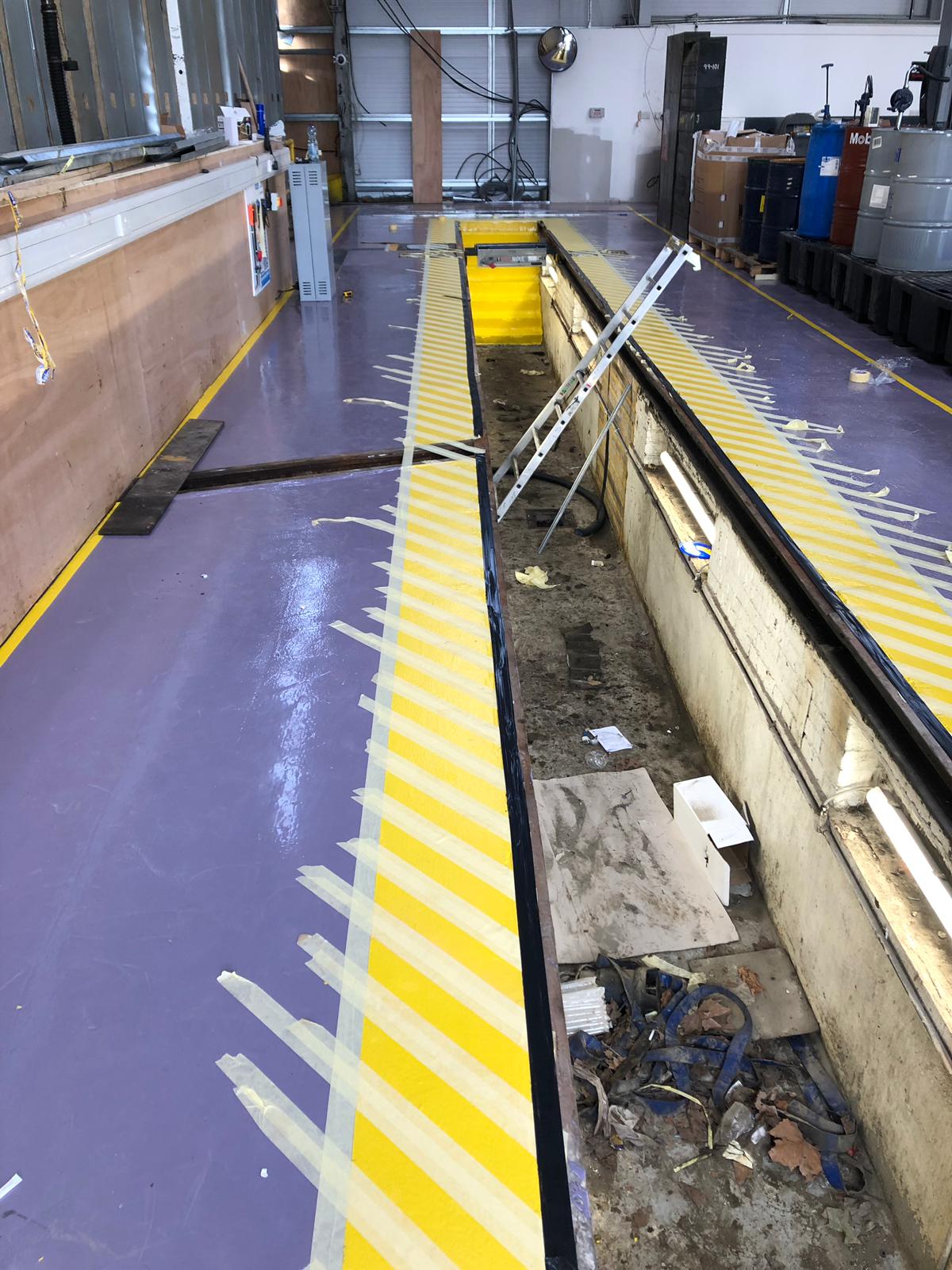 Vanguard Contracts to carry out the refurbishment of a 1200m2 Multi brand workshop floor at F G Barnes Guildford 5