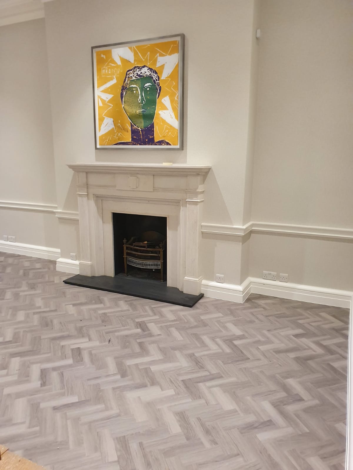 Amtico Spacia Nordic Oak in Herringbone Design to Premises 14