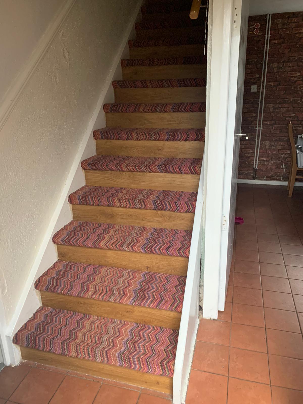 Crucial Trading Fabulous Carpet to Treads on Stairs 1