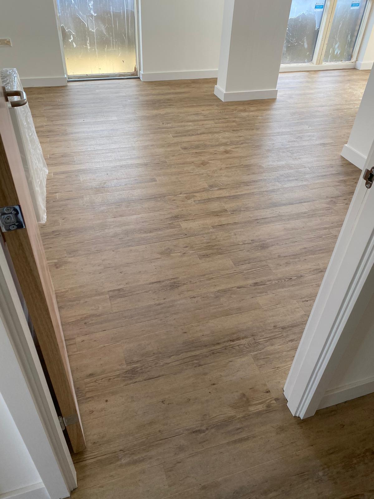 Polyflor Beveline Flooring in Sandwood Construction 1