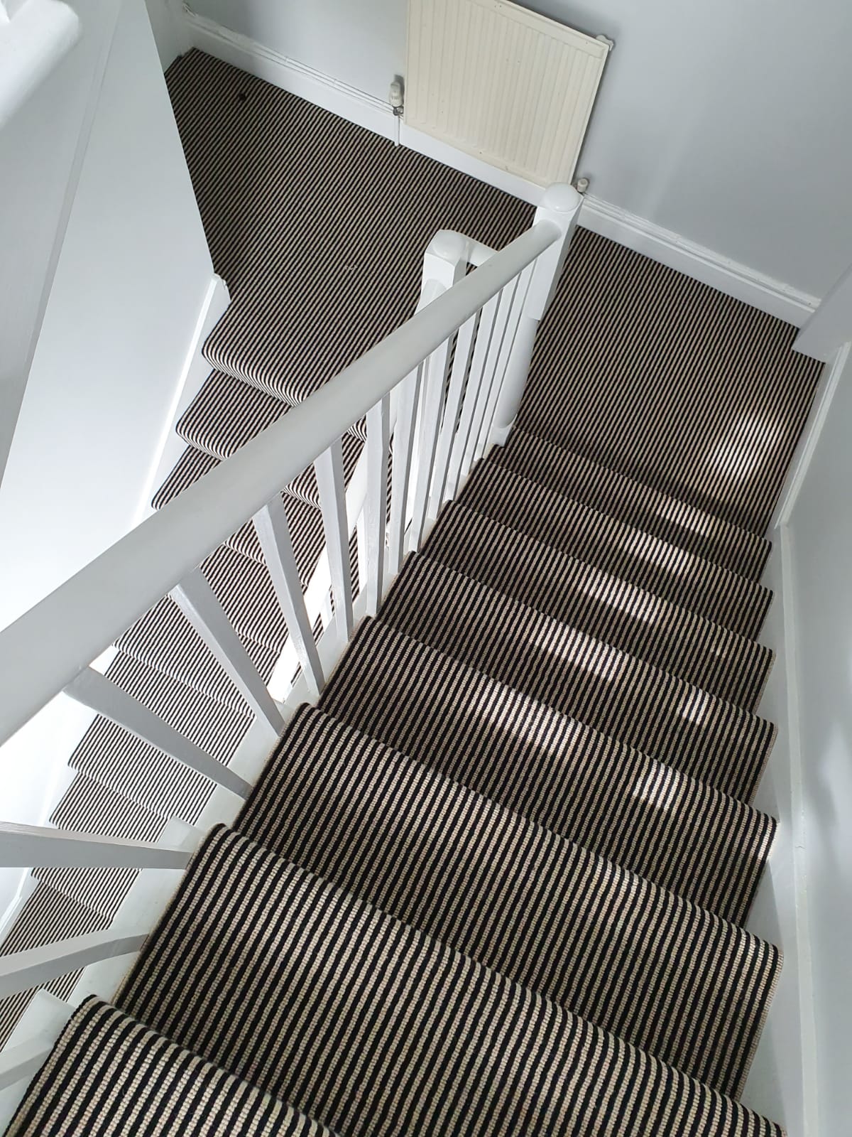 Hugh Mackay Carpets Deco Two Tone Magpie Stripe in Kilburn 2