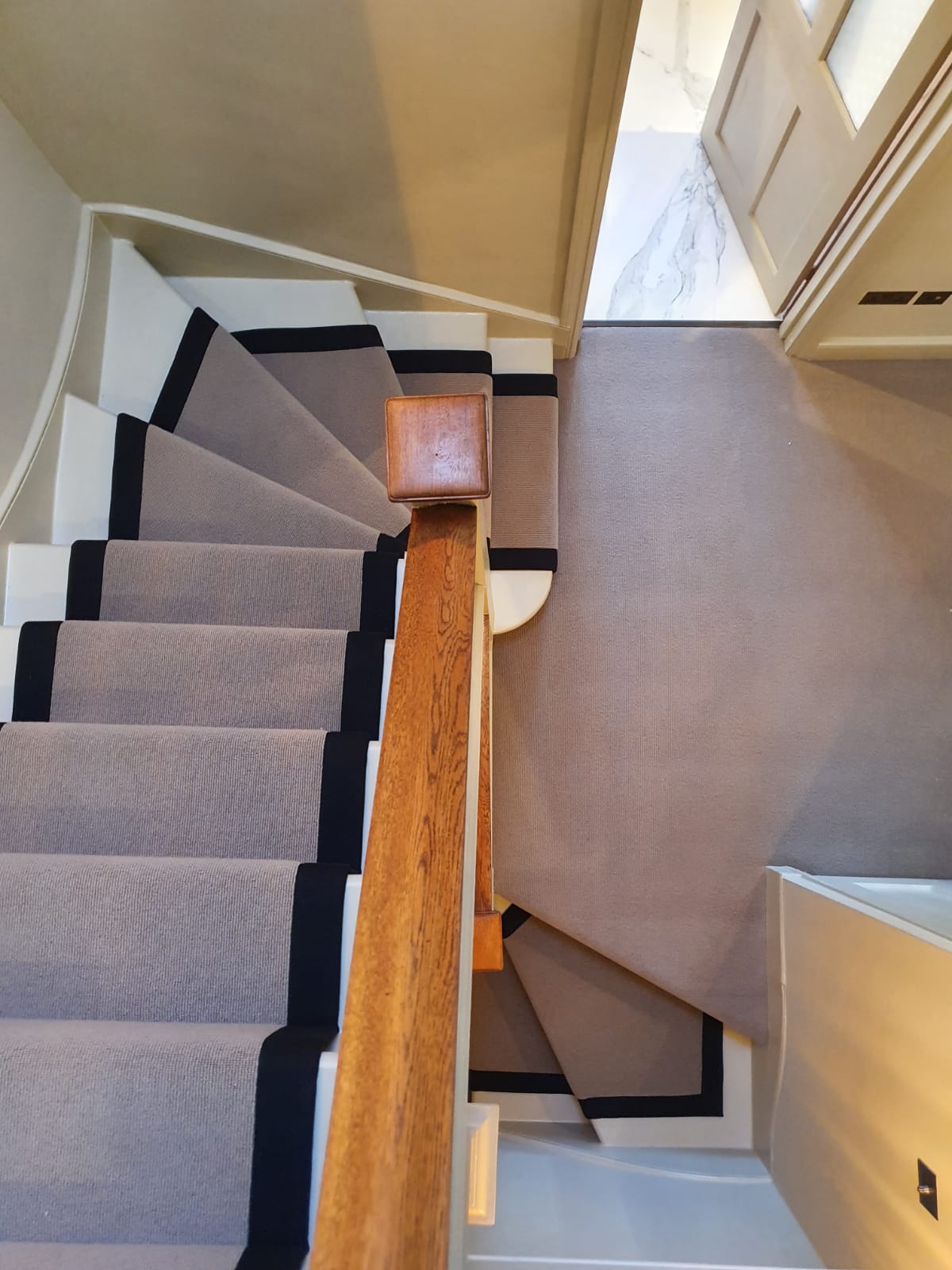 Pink Carpet with Black Binding In Kensington 3