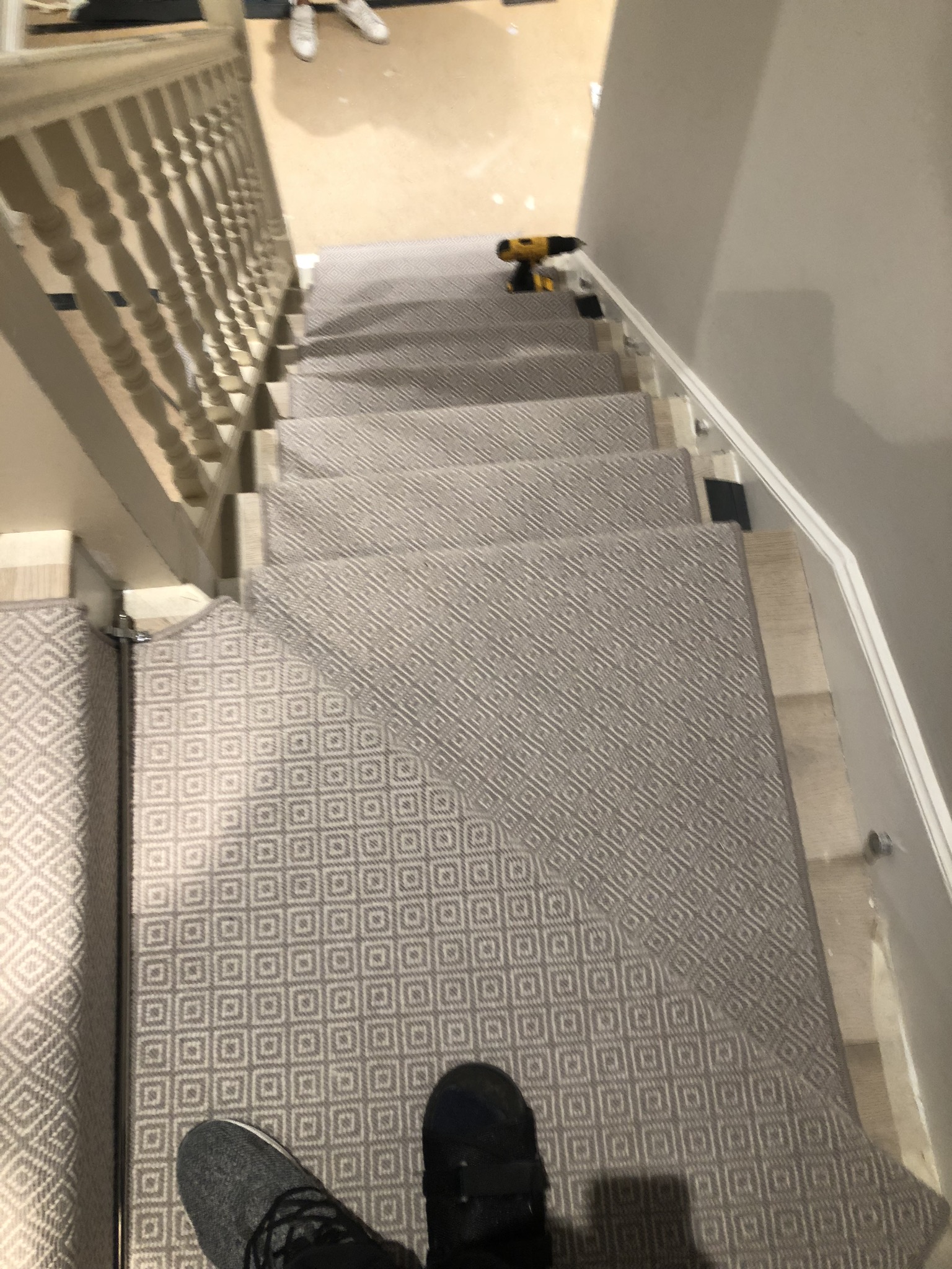 Rols Wool Carpets Gala Diamond Pumice Installation In Camden-1