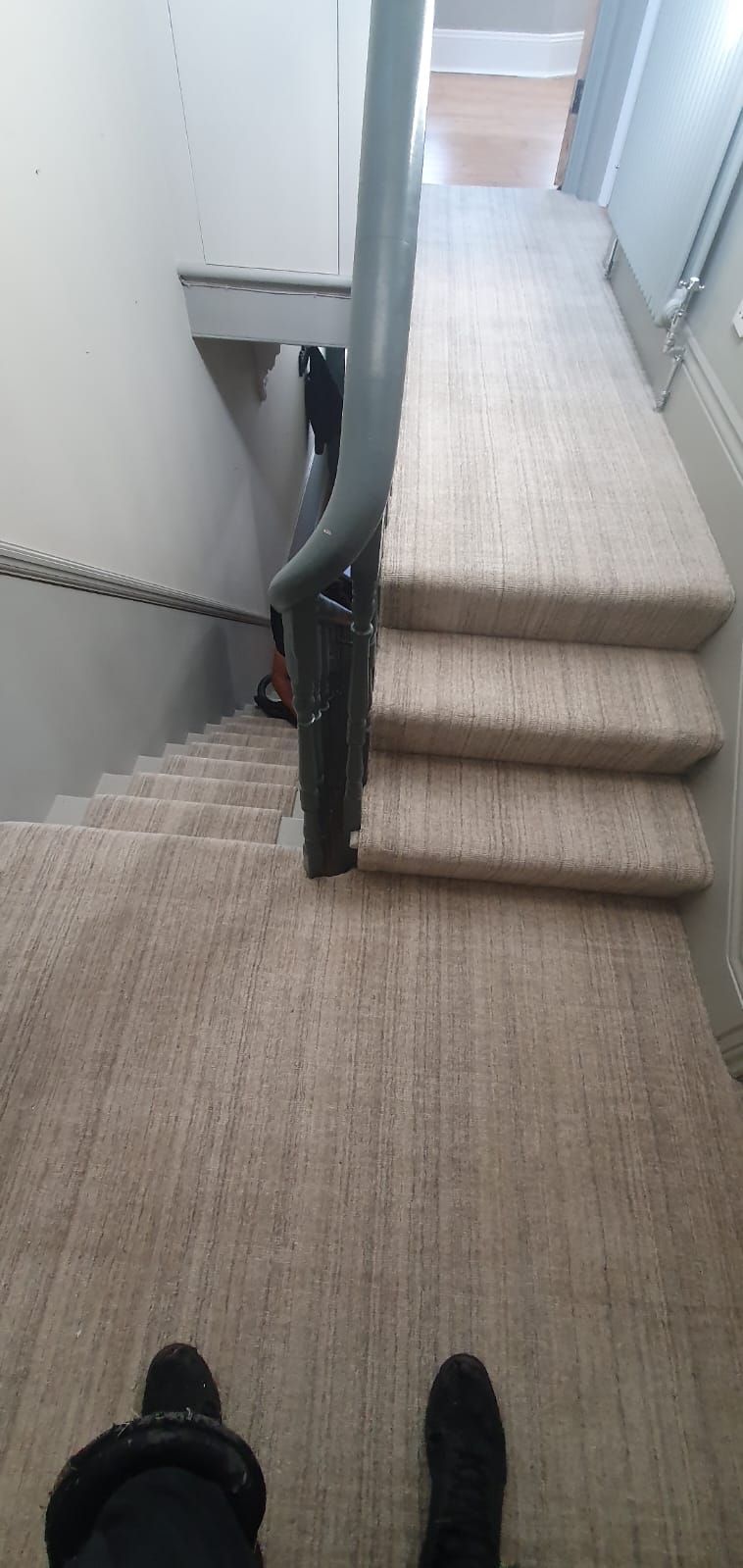 Alternative Flooring Barefoot Wool Marble Morwad installation in Putney-1