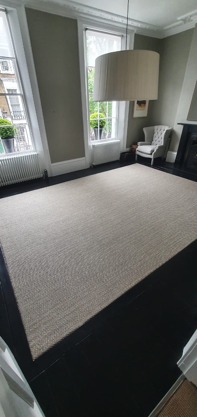 Alternative Flooring Sisal Herringbone Hazely installation in Southwark-1