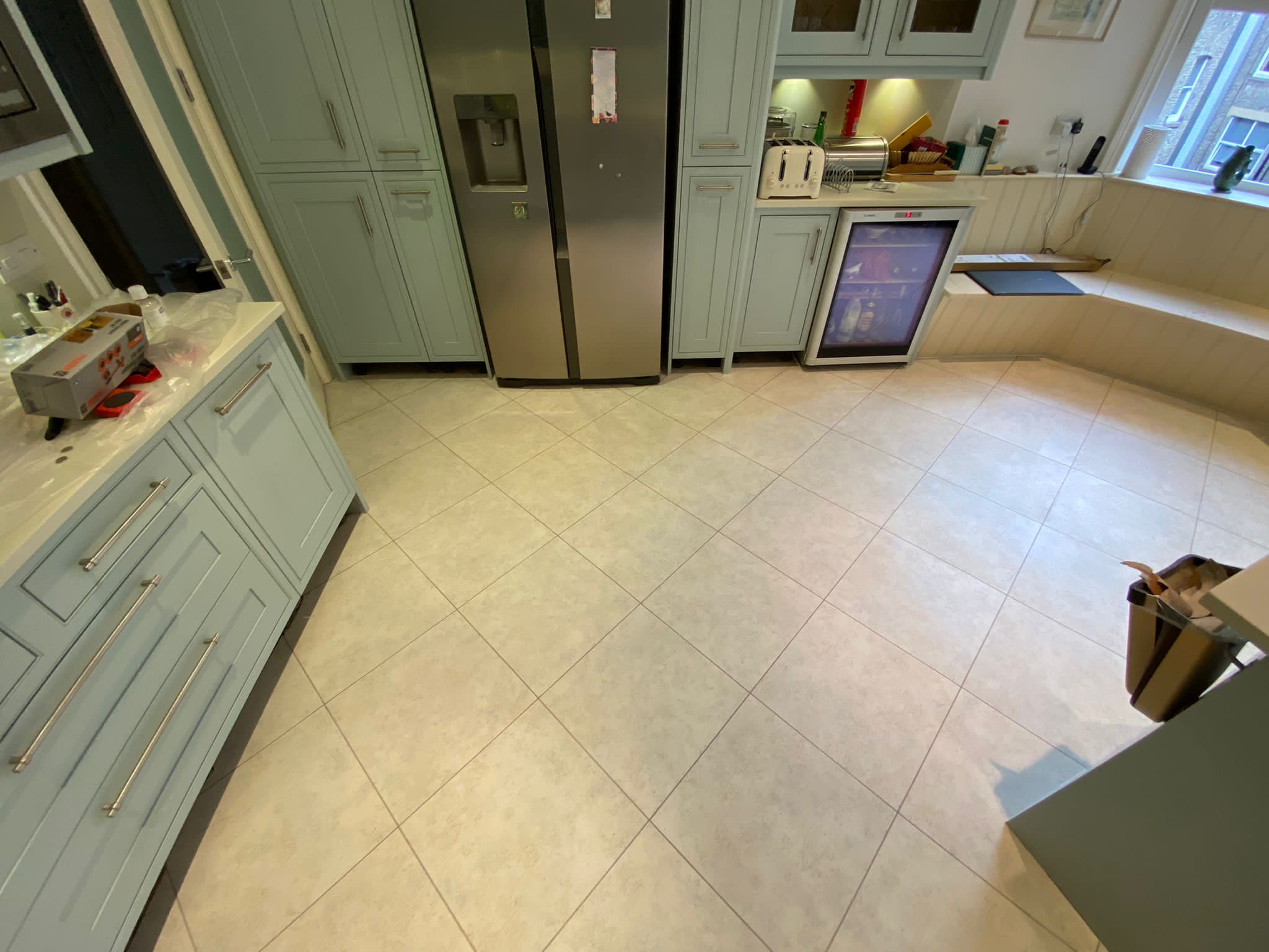 Amtico Spacia Ceramic Ecru installation in Knightsbridge-0