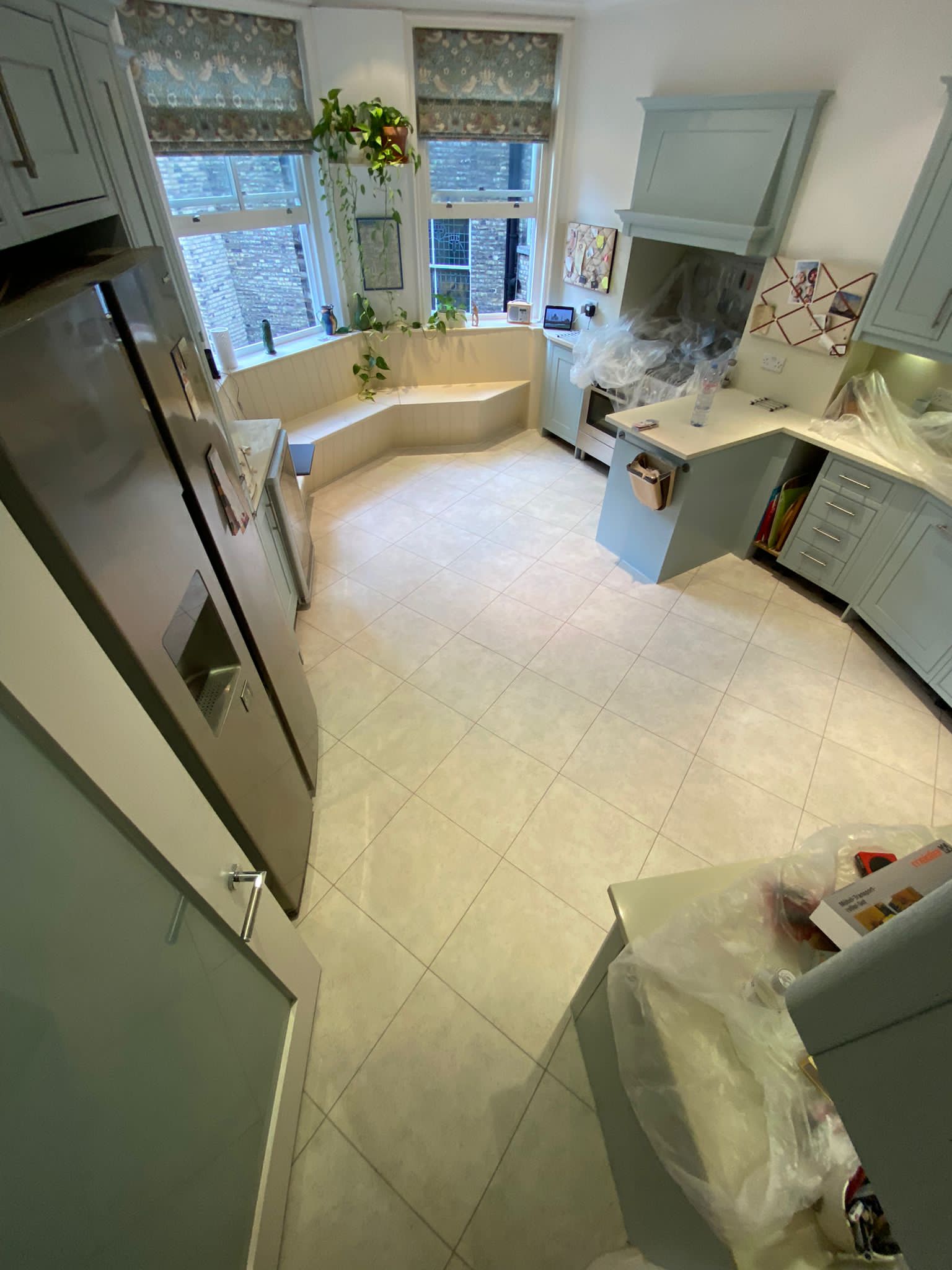 Amtico Spacia Ceramic Ecru installation in Knightsbridge-1