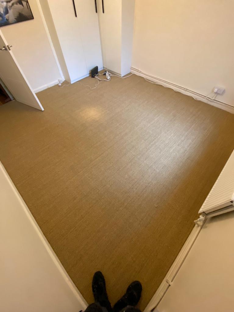 Kersaint Cobb Sisal Mini Boucle Titanium carpet installation in Shepherds Bush-0