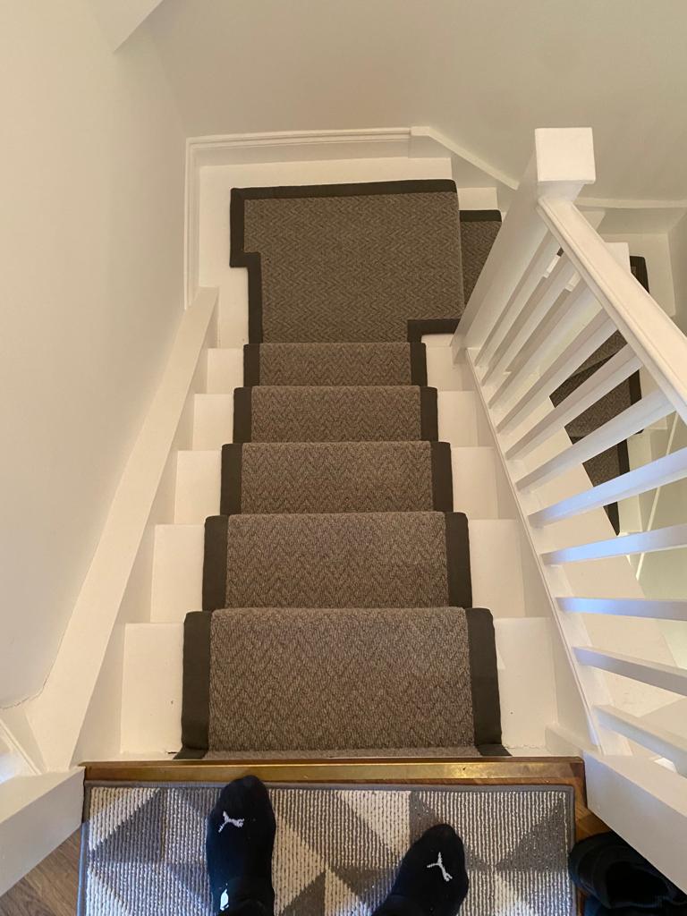 Brockway Carpets Natural Tweed installation in Pimlico-1