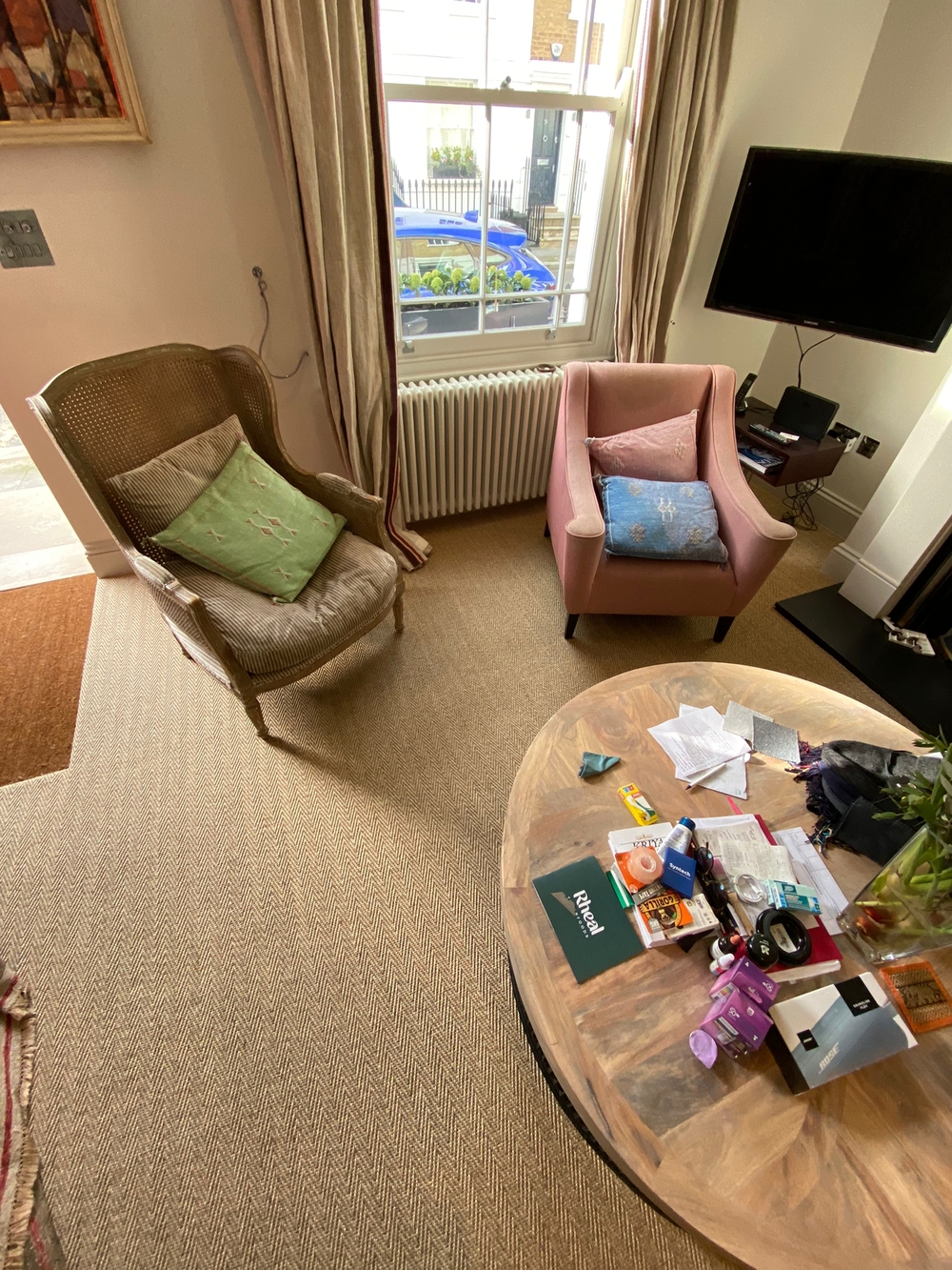 Kersaint Cobb Sisal Herringbone HER121 Wheat carpet installation in Barnes-0