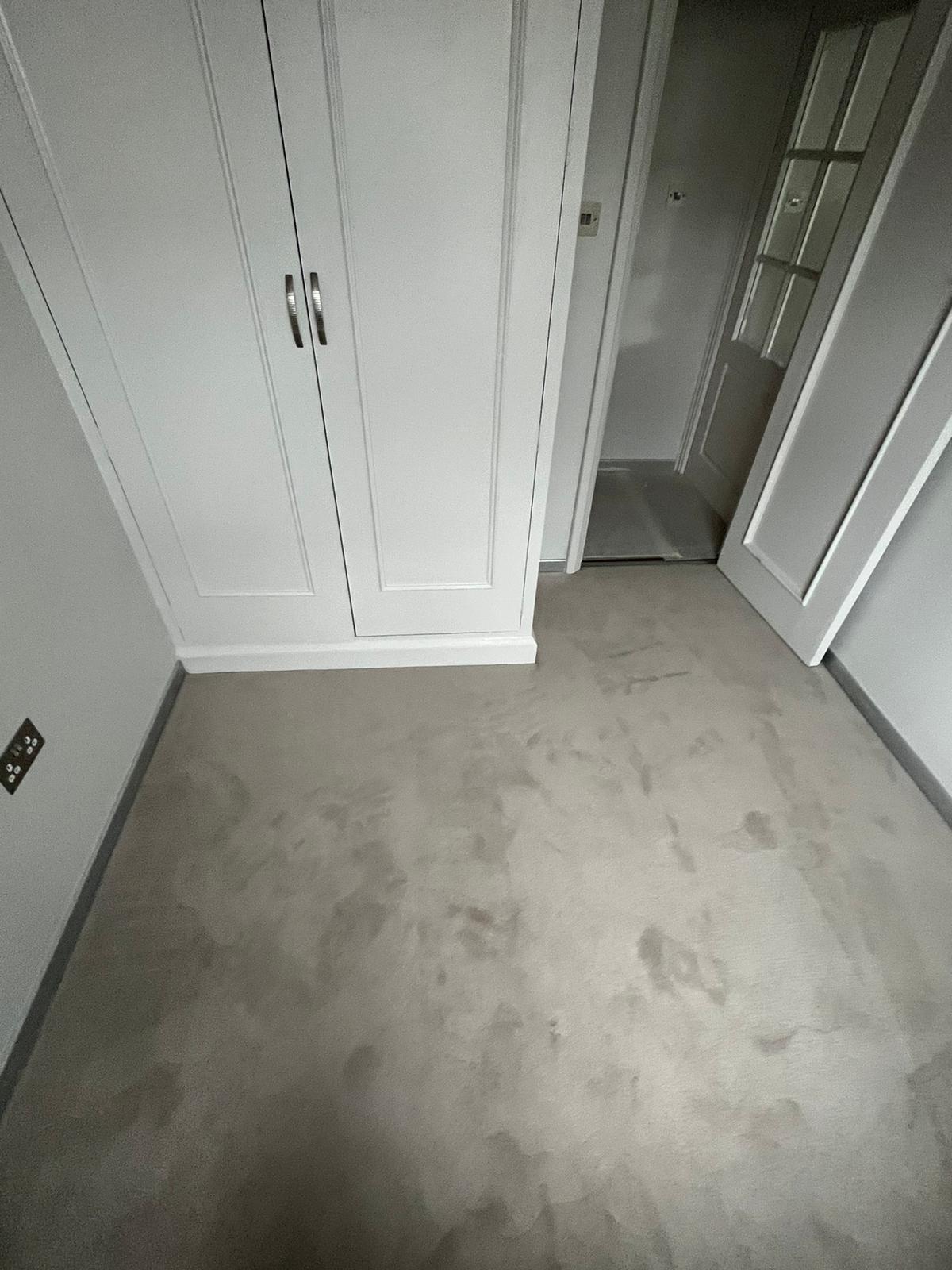 Westex Flooring Westend Velvet Mushroom installation in Earls Court-2