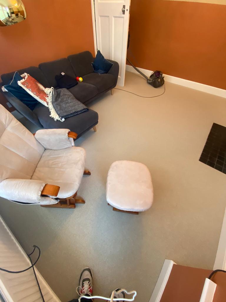 Fibre Carpets Wool Seychelles Lagoon installation in Hammersmith-0