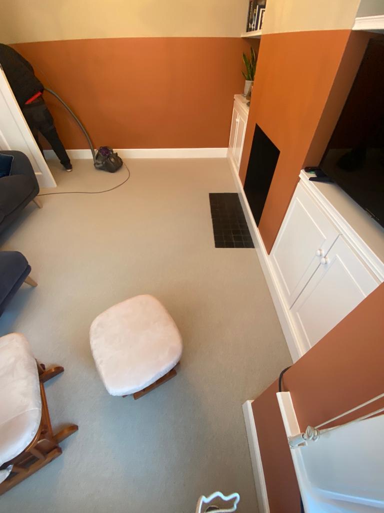 Fibre Carpets Wool Seychelles Lagoon installation in Hammersmith-1