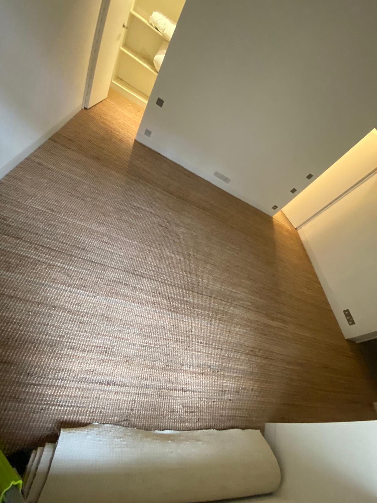 Alternative Flooring Jute Big Boucle Crumpet carpet installation in Barnes-1