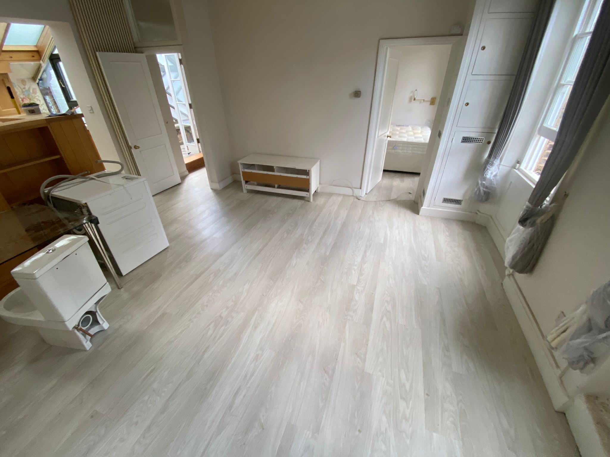 Amtico Spacia White Oak installation in Fulham-1