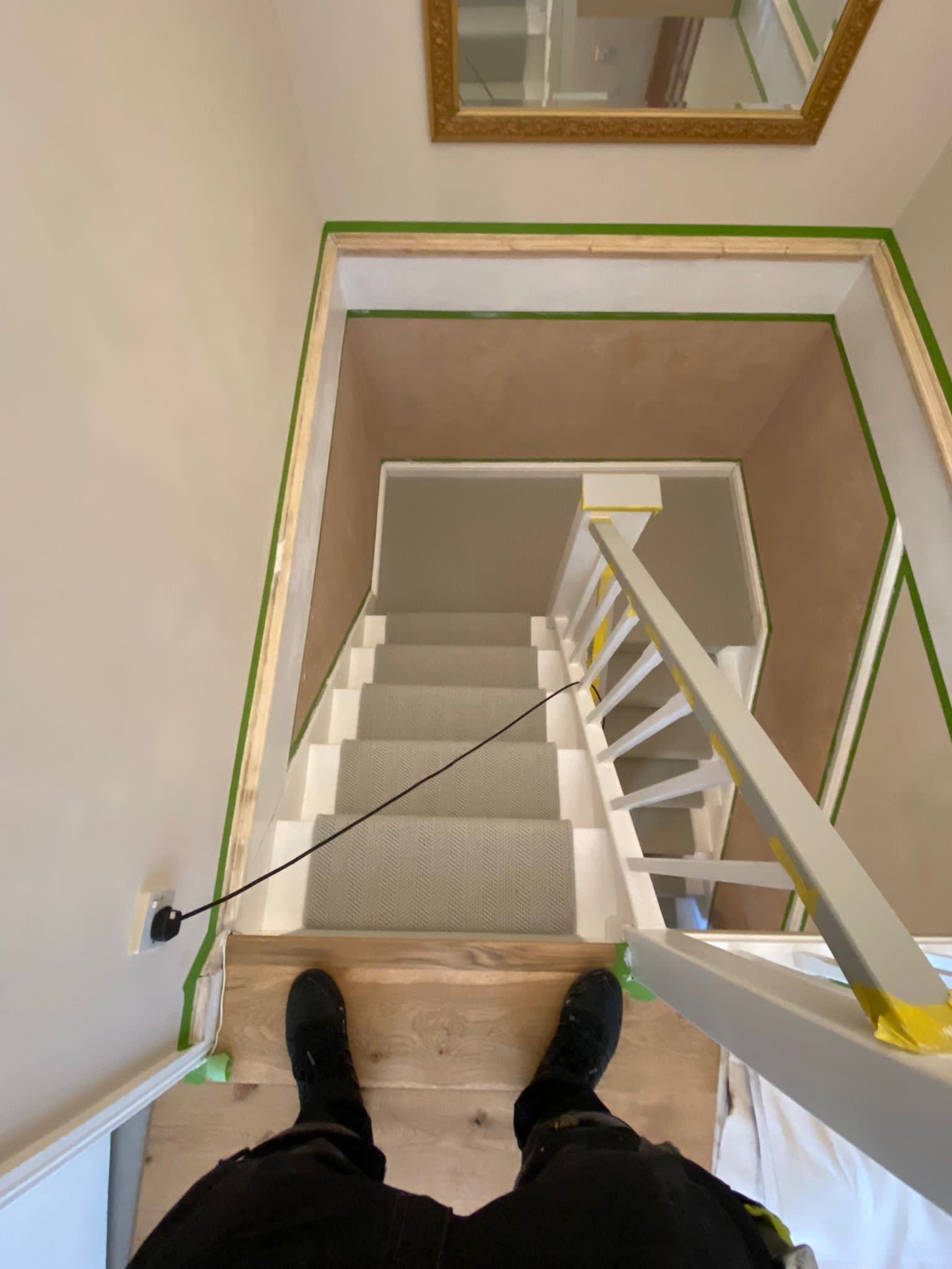 Fibre Carpets Wool Herringbone Chatsworth installation in Balham-2