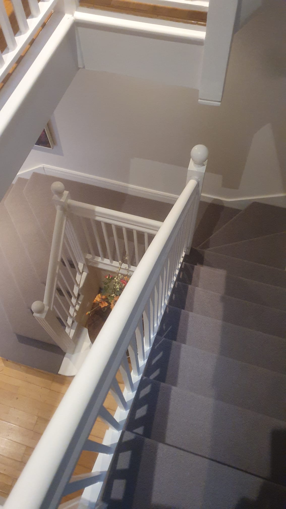 Hugh Mackay Carpets Deco Plains Dove Grey installation in Kilburn-2