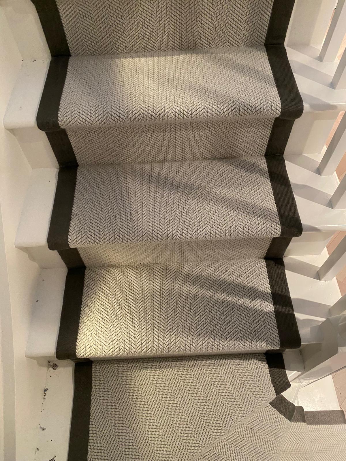 Fibre Carpets Wool Herringbone Chatsworth installation in Hampstead-2