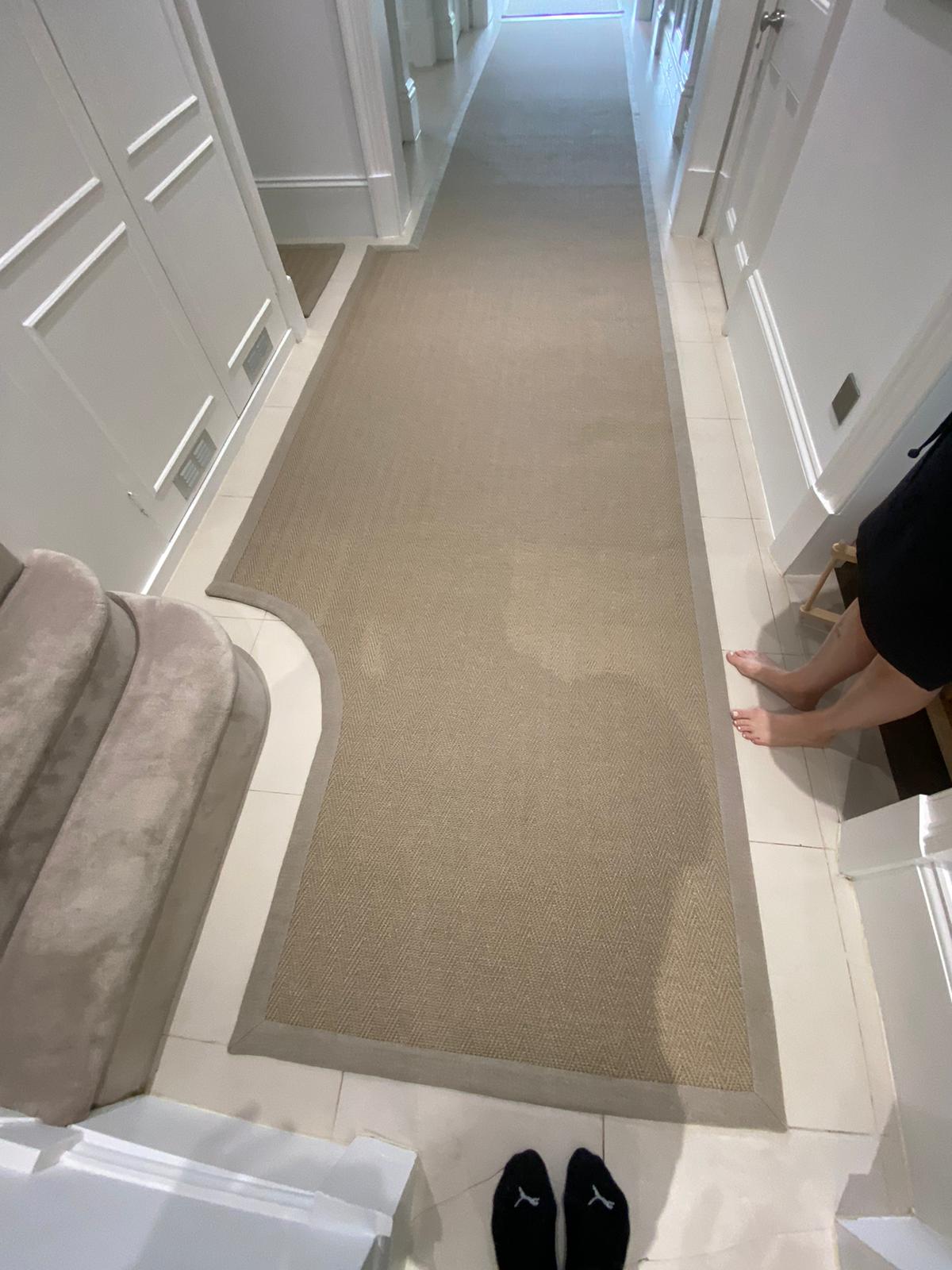 Crucial Trading Sisal Harmony Herringbone Gentle Fawn HH265 carpet installation in Lambeth-1