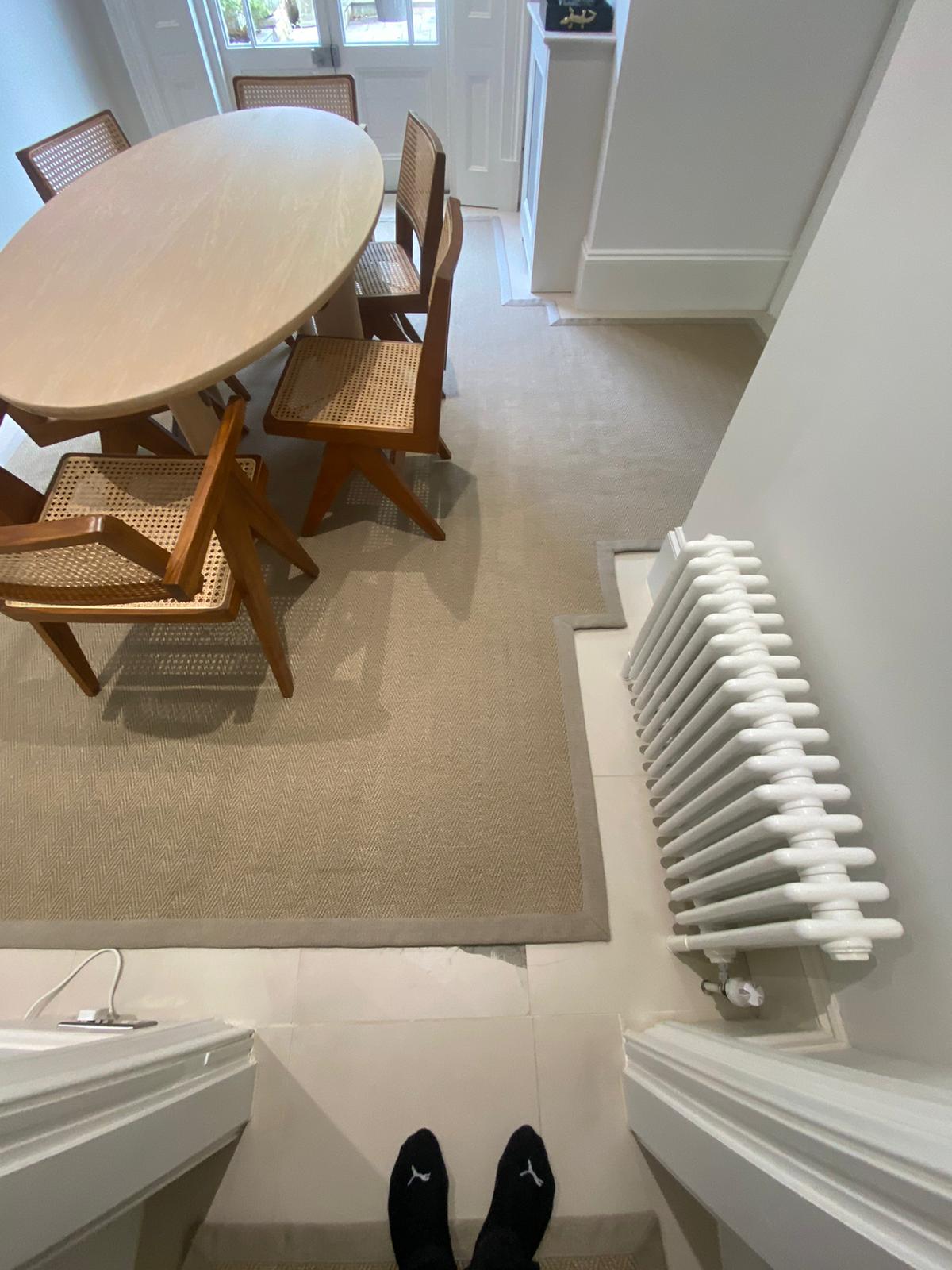 Crucial Trading Sisal Harmony Herringbone Gentle Fawn HH265 carpet installation in Lambeth-2