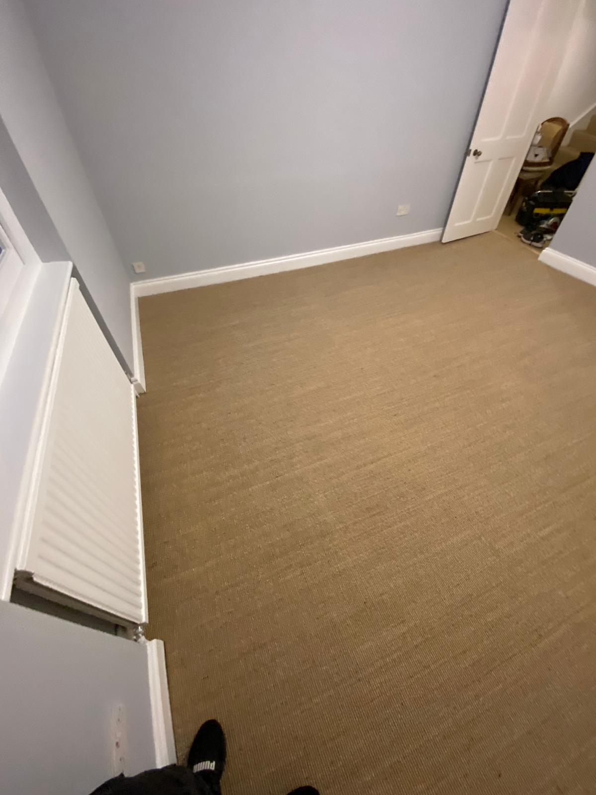 Fibre Carpets Sisal Easyclean Boucle Sunstone installation in Kensington-1