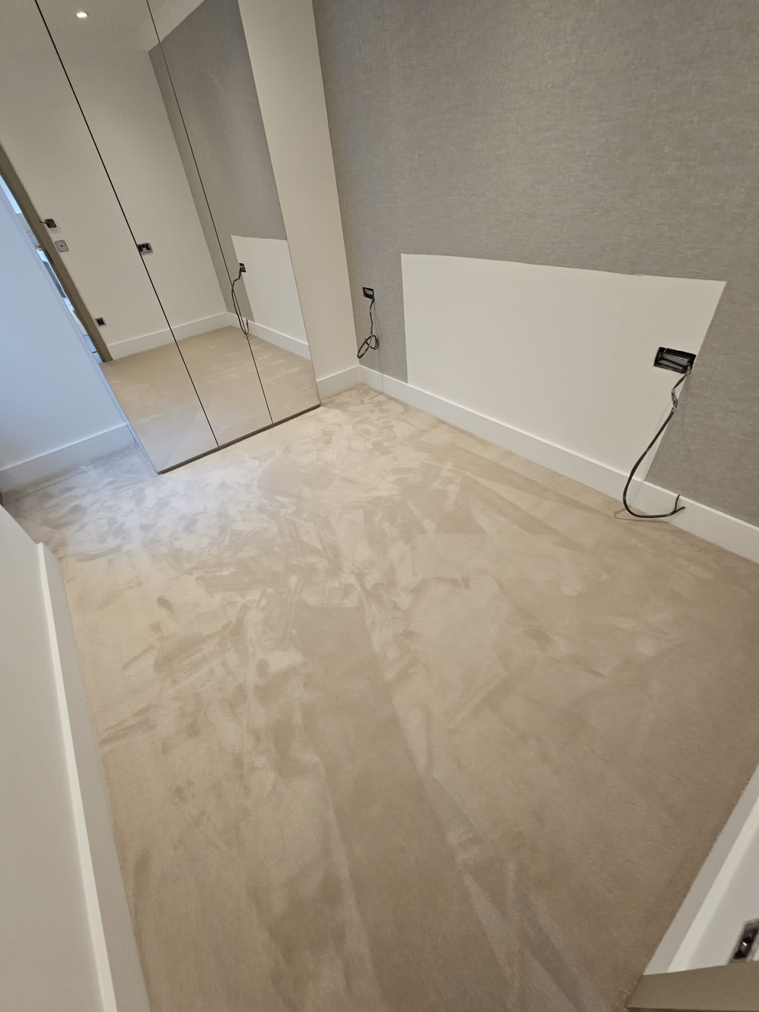 Westex Flooring Silken Velvet Ecru carpet installation in Islington-2