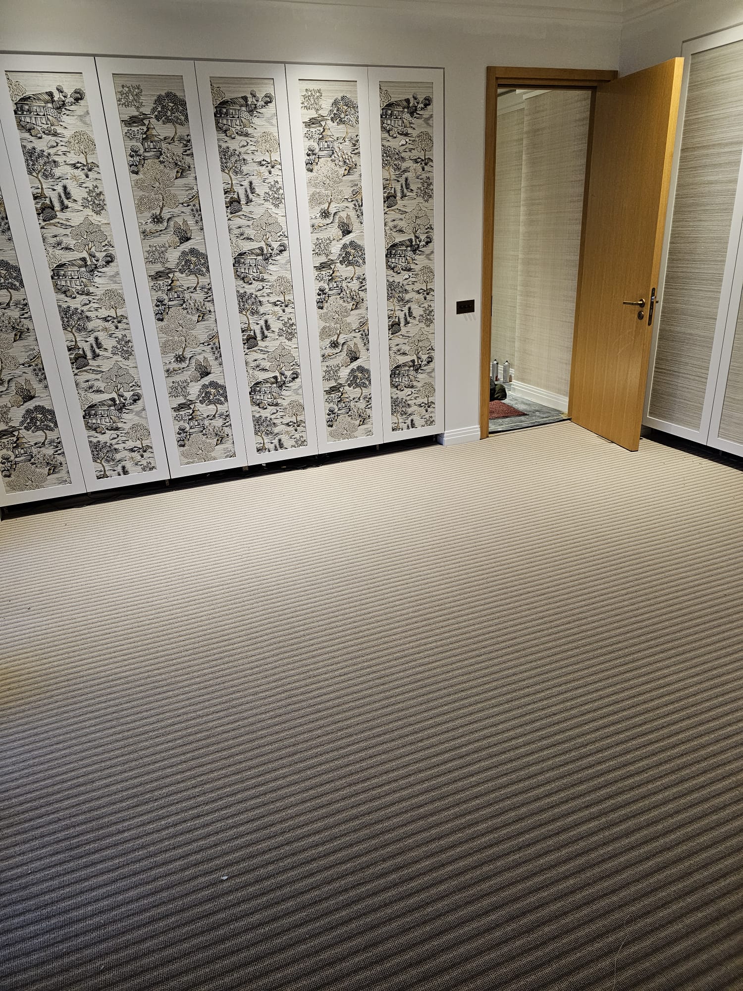 Hugh Mackay Carpets Deco Stripe Hampstead installation in Docklands-0