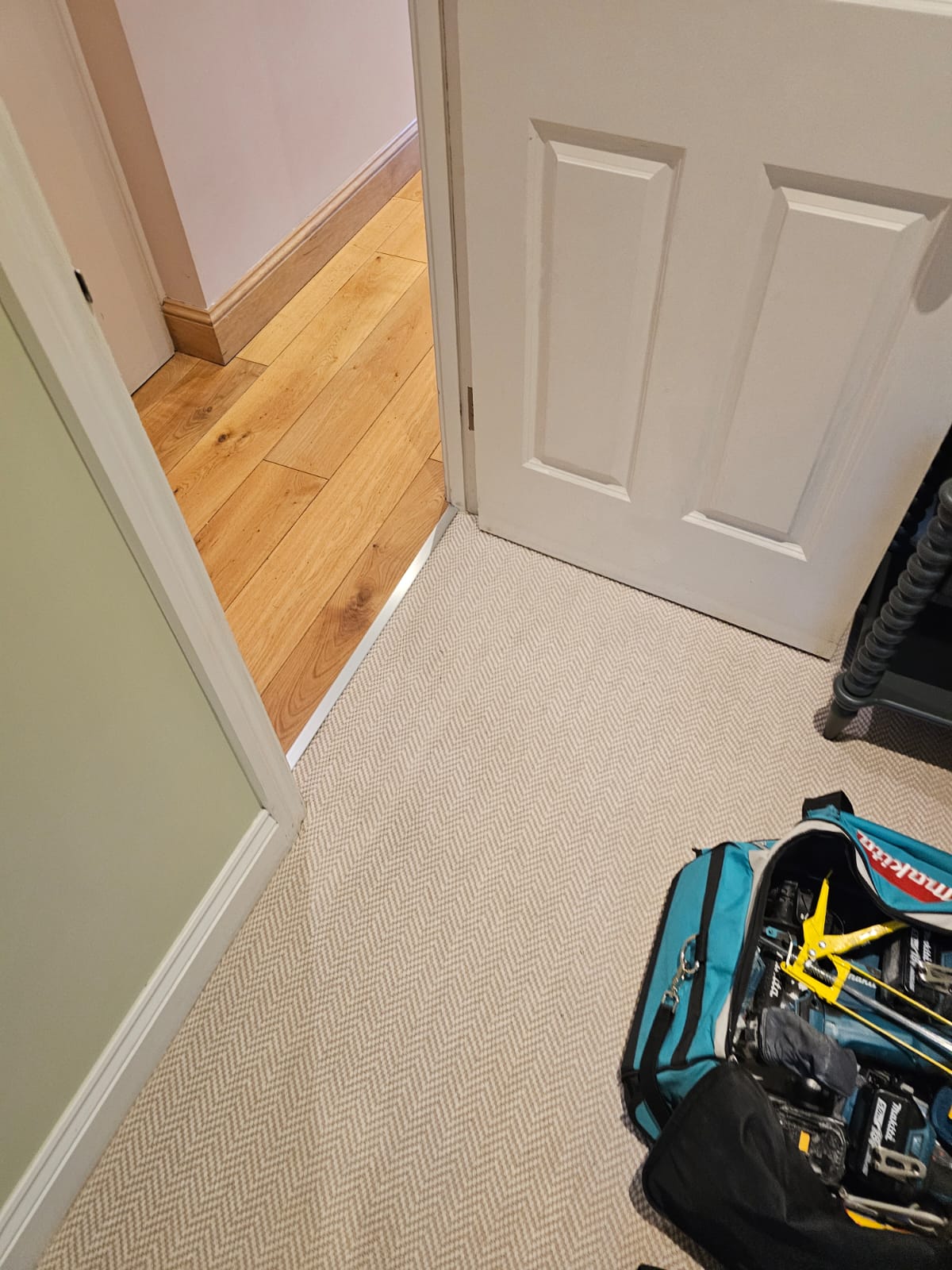 Fibre Carpets Flatweave Classics Herringbone Chalk fitting in Wandsworth-0