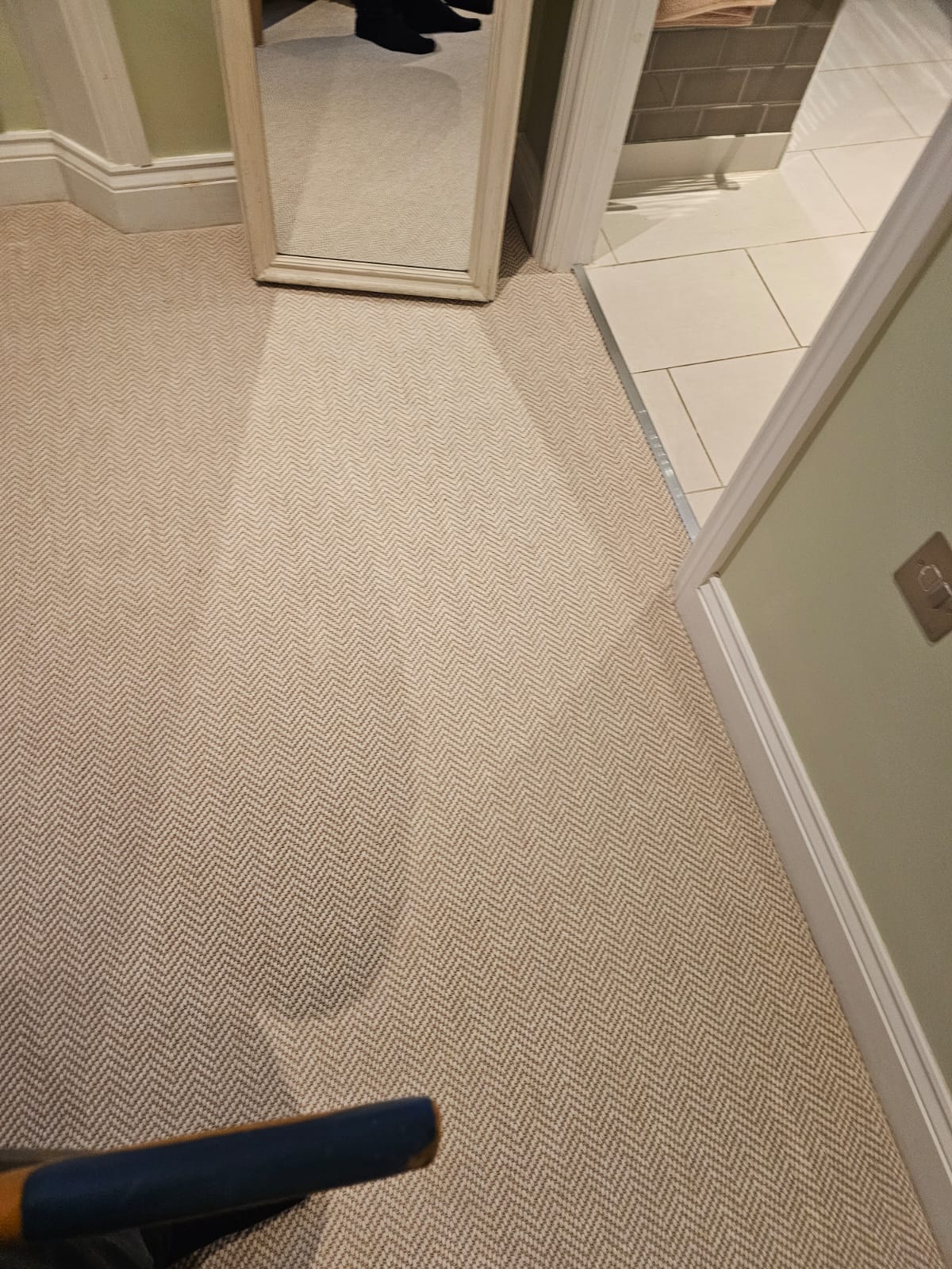 Fibre Carpets Flatweave Classics Herringbone Chalk fitting in Wandsworth-1